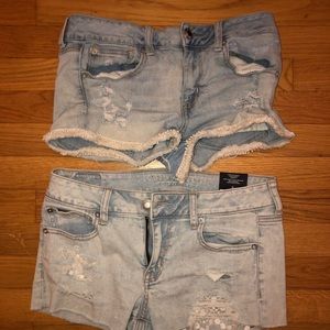 two american eagle jean shorts